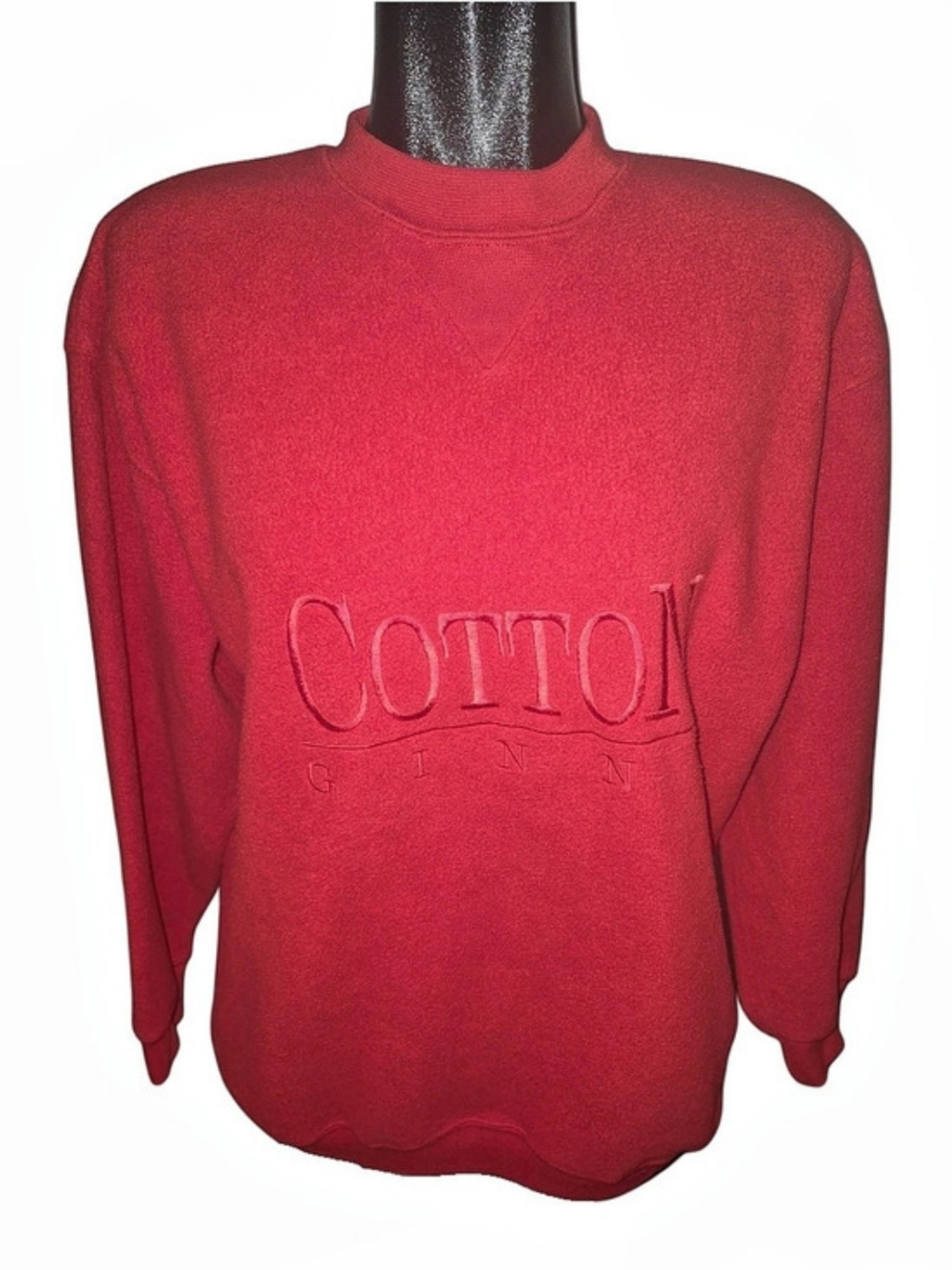 Cotton Ginny Vintage 90's Red Fleece Crewneck Sweatshirt